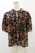 Jane Marple / Strawberry gardenブラウス  ブラック H-25-07-10-022-JM-BL-KB-ZH
