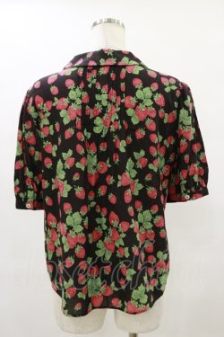 画像2: Jane Marple / Strawberry gardenブラウス  ブラック H-25-07-10-022-JM-BL-KB-ZH