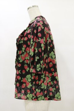 画像3: Jane Marple / Strawberry gardenブラウス  ブラック H-25-07-10-022-JM-BL-KB-ZH