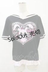 TOXIC STAR / セーラーカットソー  黒×ピンク H-25-07-10-023-PU-TO-KB-ZH