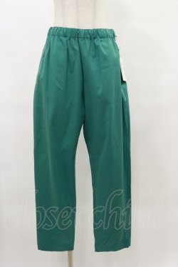 画像1: Jane Marple Dans Le Salon / Glossy twill tapered pants  グリーン H-25-07-10-028-JM-PA-KB-ZH