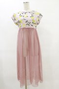 MILK / ハニーレモン TEE dress  ピンク H-25-07-10-005-ML-OP-KB-ZH