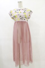 MILK / ハニーレモン TEE dress  ピンク H-25-07-10-005-ML-OP-KB-ZH