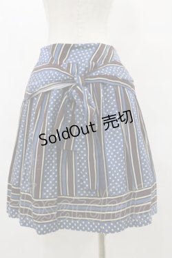 画像2: Jane Marple / ドットストライプのスカート  ブルー H-25-07-10-034-JM-SK-KB-ZH
