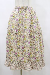 Jane Marple Dans Le Salon / Gouache Garden Crinoline Skirt  アイボリー H-25-07-10-035-JM-SK-KB-ZH