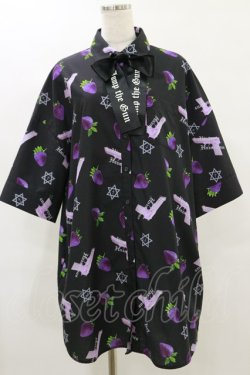 画像1: Jamie エーエヌケー / 毒イチゴピストルBigシャツ M ブラック H-25-07-11-042-LO-BL-NS-ZH