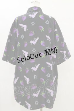 画像2: Jamie エーエヌケー / 毒イチゴピストルBigシャツ M ブラック H-25-07-11-042-LO-BL-NS-ZH