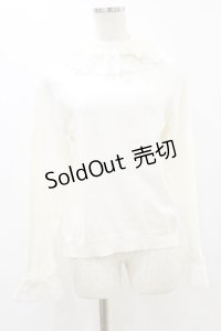 axes femme kawaii / レーシーフリルニットプル M オフ H-25-07-11-043-AX-TO-NS-ZH