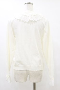 画像2: axes femme kawaii / レーシーフリルニットプル M オフ H-25-07-11-043-AX-TO-NS-ZH