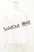Angelic Pretty / バックリボンロゴプリントカットソー Free ピンク H-25-07-11-045-AP-TO-NS-ZH