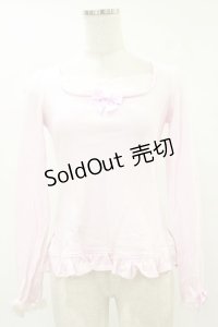 Angelic Pretty / バックリボンロゴプリントカットソー Free ピンク H-25-07-11-045-AP-TO-NS-ZH