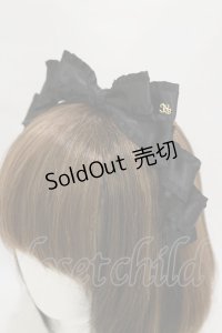 Innocent World / フリルサテンリボンカチューシャ  ブラック H-25-07-11-008-IW-AC-NS-ZH