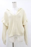 Fi.n.t / ショルダーフリルジップニットパーカー Free OFF WHITE H-25-07-11-046-CA-TO-NS-ZH