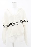 Fi.n.t / ショルダーフリルジップニットパーカー Free OFF WHITE H-25-07-11-046-CA-TO-NS-ZH