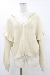 Fi.n.t / ショルダーフリルジップニットパーカー Free OFF WHITE H-25-07-11-046-CA-TO-NS-ZT080