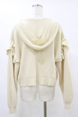 画像2: Fi.n.t / ショルダーフリルジップニットパーカー Free OFF WHITE H-25-07-11-046-CA-TO-NS-ZH