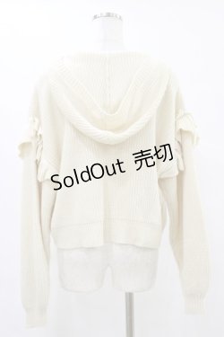 画像2: Fi.n.t / ショルダーフリルジップニットパーカー Free OFF WHITE H-25-07-11-046-CA-TO-NS-ZH