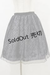 axes femme POETIQUE / チュール重ねねこ柄スカート M グレー H-25-07-11-049-AX-SK-YZ-ZH