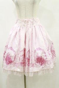 Angelic Pretty / Aqua Princessスカート Free ピンク H-25-07-11-050-AP-SK-NS-ZH