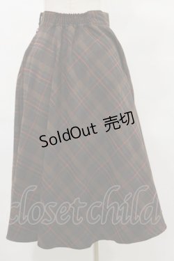 画像2: an another angelus / ダブルベルトビッグチェックフレアースカート Free BROWN H-25-07-11-053-CA-SK-NS-ZH