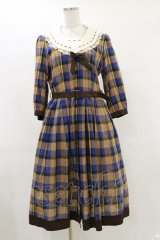 Innocent World / パトリシアワンピース M ブラウン×ベージュ H-25-07-11-056-IW-OP-NS-ZH