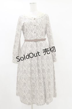 画像1: an another angelus / ウォールペーパーダマスク柄ワンピース Free BEIGE×BR H-25-07-11-062-CA-OP-NS-ZH