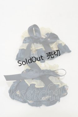 画像1: metamorphose / vintage cameoフリルカフス  アンティークブルー H-25-07-11-012-ME-ZA-YZ-ZH