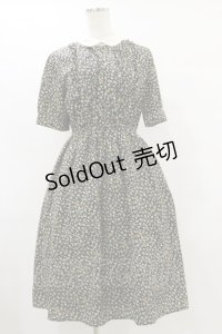 Fi.n.t / クレリック衿小花柄ワンピース Free ブラック H-25-07-11-063-CA-OP-NS-ZH