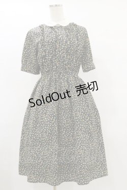 画像1: Fi.n.t / クレリック衿小花柄ワンピース Free ブラック H-25-07-11-063-CA-OP-NS-ZH