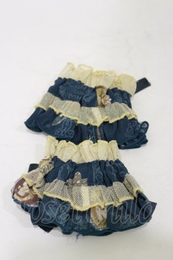 画像2: metamorphose / vintage cameoフリルカフス  アンティークブルー H-25-07-11-012-ME-ZA-YZ-ZH