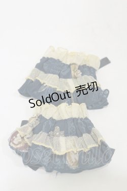 画像2: metamorphose / vintage cameoフリルカフス  アンティークブルー H-25-07-11-012-ME-ZA-YZ-ZH
