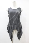 PEACE NOW / サイドレースアップタンク  グレー H-25-07-11-1033-PU-TO-KB-ZH