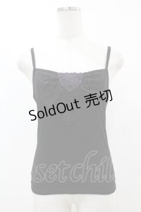 BPN / ローズレースキャミソール  黒×紫 H-25-07-11-1036-GO-TO-KB-ZH