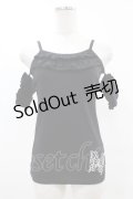 PEACE NOW / スリーブ付キャミソール  黒 H-25-07-11-1039-PU-TO-KB-ZH
