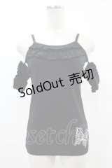 PEACE NOW / スリーブ付キャミソール  黒 H-25-07-11-1039-PU-TO-KB-ZH
