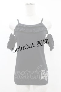 PEACE NOW / スリーブ付キャミソール  黒 H-25-07-11-1039-PU-TO-KB-ZH