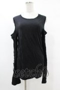 BPN FOR MEN / レースアップスリーブトップス  黒 H-25-07-11-1040-GO-TO-KB-ZH