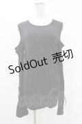 BPN FOR MEN / レースアップスリーブトップス  黒 H-25-07-11-1040-GO-TO-KB-ZH