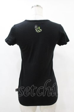 画像2: PEACE NOW / プリントカットソー  黒 H-25-07-11-1041-PU-TO-KB-ZH