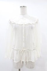 Melody BasKet / 朝霧を纏うブラウス  アイボリー H-25-07-11-1045-LO-BL-KB-ZH