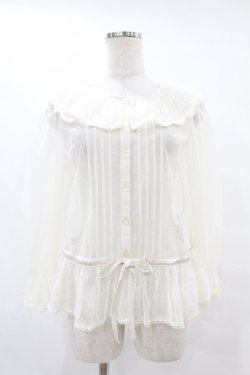 画像1: Melody BasKet / 朝霧を纏うブラウス  アイボリー H-25-07-11-1045-LO-BL-KB-ZH