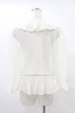 画像2: Melody BasKet / 朝霧を纏うブラウス  アイボリー H-25-07-11-1045-LO-BL-KB-ZH