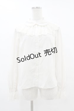 画像1: Melody BasKet / Melodyレース長袖ブラウス M アイボリー H-25-07-11-1046-LO-BL-KB-ZH