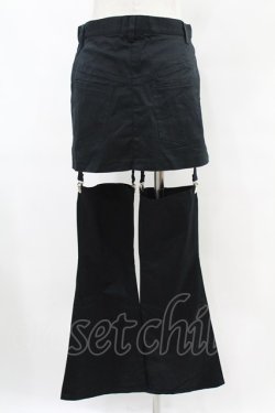 画像2: PEACE NOW / レッグカバー付レースアップパンツ  黒 H-25-07-11-1013-PU-PA-KB-ZH