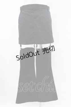 画像2: PEACE NOW / レッグカバー付レースアップパンツ  黒 H-25-07-11-1013-PU-PA-KB-ZH
