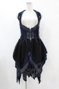OZZ ANGELO / 薔薇刺繍ホルターベスト  紺 H-25-07-11-1014-OO-TO-KB-ZH