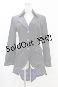 Moi-meme-Moitie / 燕尾ロングジャケット 2 グレー H-25-07-11-1016-MO-JA-KB-ZH