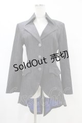 Moi-meme-Moitie / 燕尾ロングジャケット 2 グレー H-25-07-11-1016-MO-JA-KB-ZH