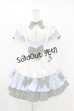 画像1: Melody BasKet / DREAMY ALICEワンピース＆カチューシャ  サックス H-25-07-11-1018-LO-OP-KB-ZH