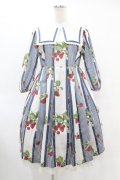 Melody BasKet / Stripe strawberryワンピース  ネイビー H-25-07-11-1019-LO-OP-KB-ZH